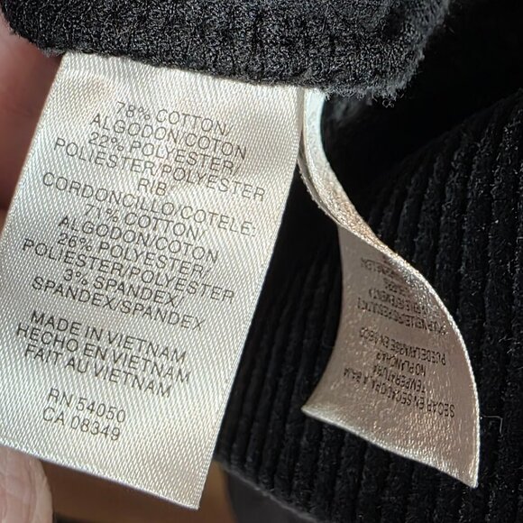 Jones New York Sport Velour Zip Hoodie Black Gold Zip XL - Picture 8 of 8